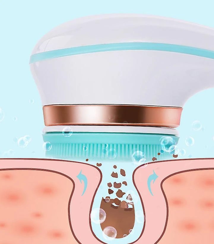 Usb Rechargeable Bath Brush Silicone Back Scrubber Body Cleaning Blue 4 Usb Rechargeable Bath Brush Silicone Back Scrubber Body Cleaning Blue - Image 4