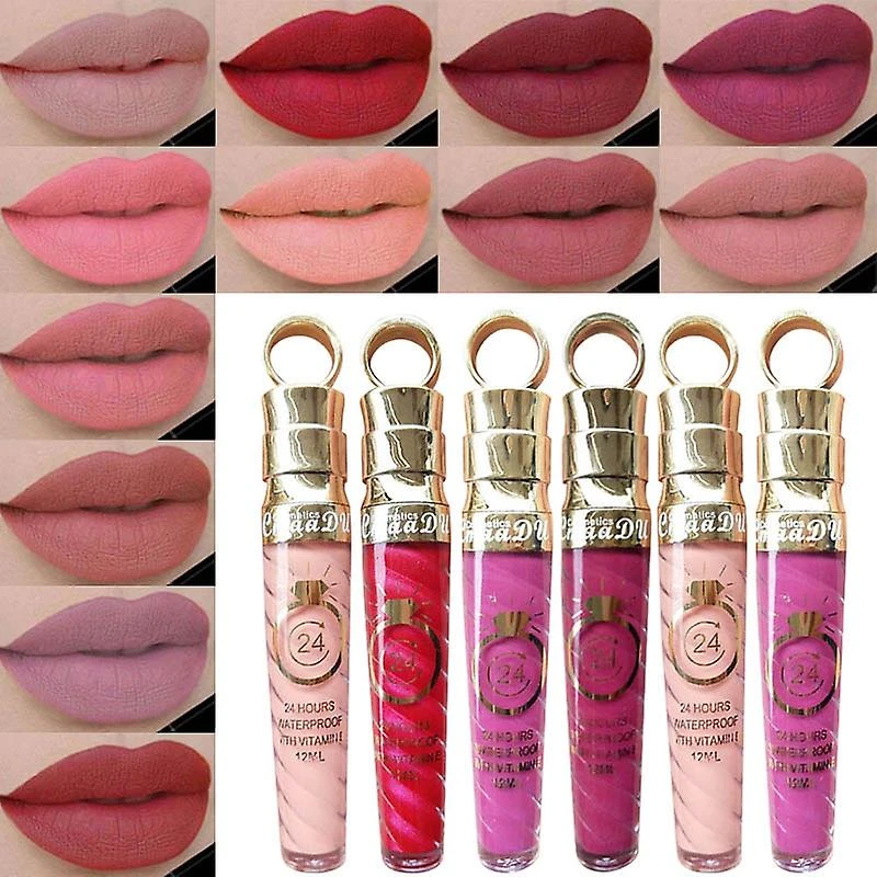 Cmaadu Waterproof Glitter Lip Gloss Matte Liquid Lipstick Matte Lip Glaze Waterproof Lipkit 2 Cmaadu Waterproof Glitter Lip Gloss Matte Liquid Lipstick Matte Lip Glaze Waterproof Lipkit - Image 2