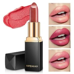 Handaiyan Glitter Lipstick Pearl Glossy Lip Stick Red Pink Shiny Long Lasting Waterproof Cute -Cosmetics Promotion Store 867873857 max