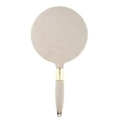 Portable Plastic Pocket Mirror For Home Travel Salon Vanity Makeup Beige