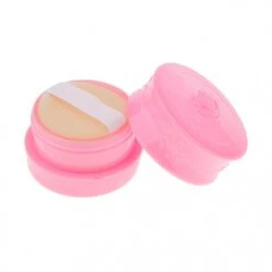 Travel Makeup Loose Powder Container Case With Puff Strainer Pink