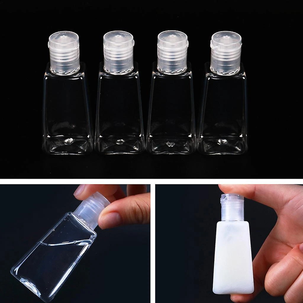 10/50/100pcs 30ml Transparent Plastic Trapezoidal Empty Squeeze Bottles With Flip Cap Refillable Hand Sanitizer Container 2 10/50/100pcs 30ml Transparent Plastic Trapezoidal Empty Squeeze Bottles With Flip Cap Refillable Hand Sanitizer Container - Image 2
