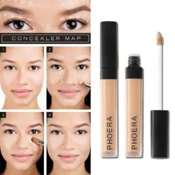 Phoera Full Cover Liquid Concealer Foundation Cream Makeup Face Eyes Dark Circles Scars Acne Cover Cream Base Cosmetic Make Up
