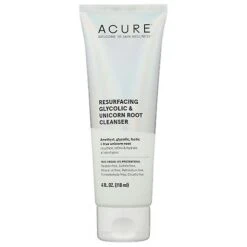 Acure Resurfacing Glycolic & Unicorn Root Cleanser, 4 Oz (Pack Of 3)