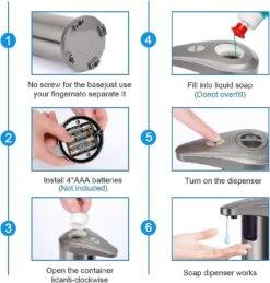 (stainless Steel) Automatic Soap Dispenser With Infrared Motion Sensor, Waterproof Base And Adjustable Switch Suitable For Bathroom, Kitchen, Hotel, R -Cosmetics Promotion Store 943006957 max