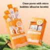Carrot Foam Smear Mask Deep Cleansing Shrink Pores Moisturizing Hydrating Jelly Film 48ml