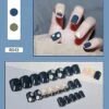43# 3 Sets/72pcs False Nail Wearable Nail Art French Nail Pieces Long Nail Patches Nail Accessories