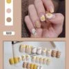 9# 3 Sets/72pcs False Nail Wearable Nail Art French Nail Pieces Long Nail Patches Nail Accessories