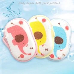 3 Pack Kids Bath Sponges Cute Elephant Pattern Soft Shower Sponge Wipe Bath Pad Cleaning Tools For Kids Baby,2024 Ping -Cosmetics Promotion Store 986530918 max